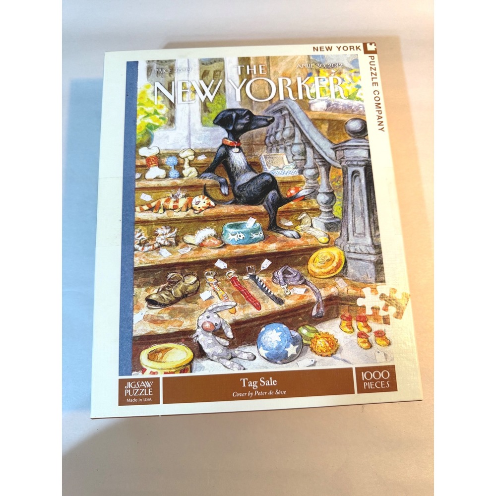 New York Puzzle Company The New Yorker Jigsaw Puzzle "Tag Sale" 1000 Piece  NEW